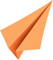 3D Floating Element Paper Plane